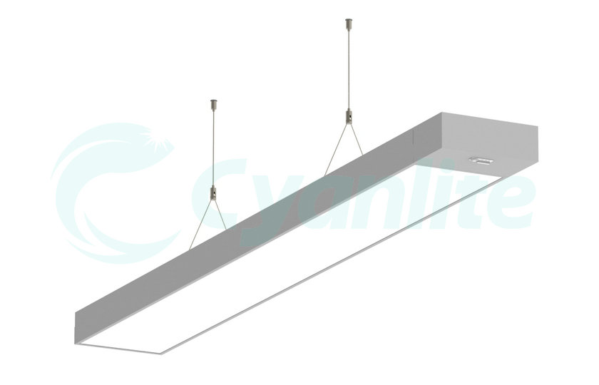 Cyanlite PENDA LED suspended linear light with built-in sensor
